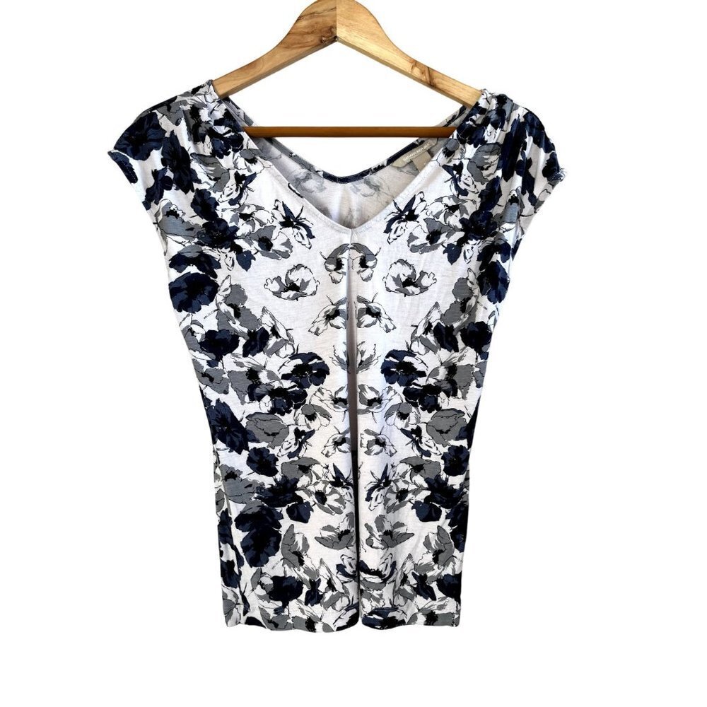 Banana Republic V-Neck Business Casual Floral Top Size Small
